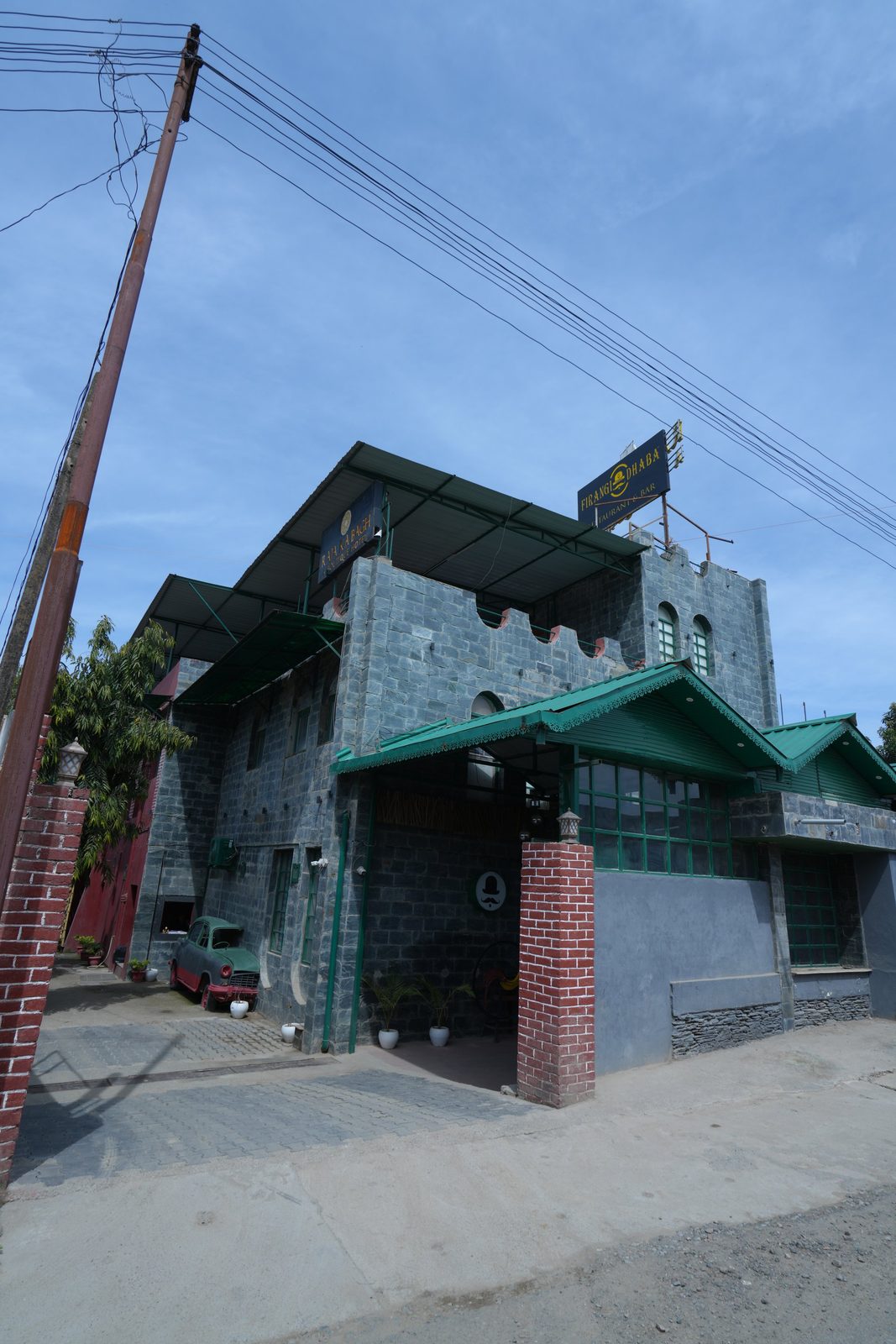 Side elevation of the building from NH-154